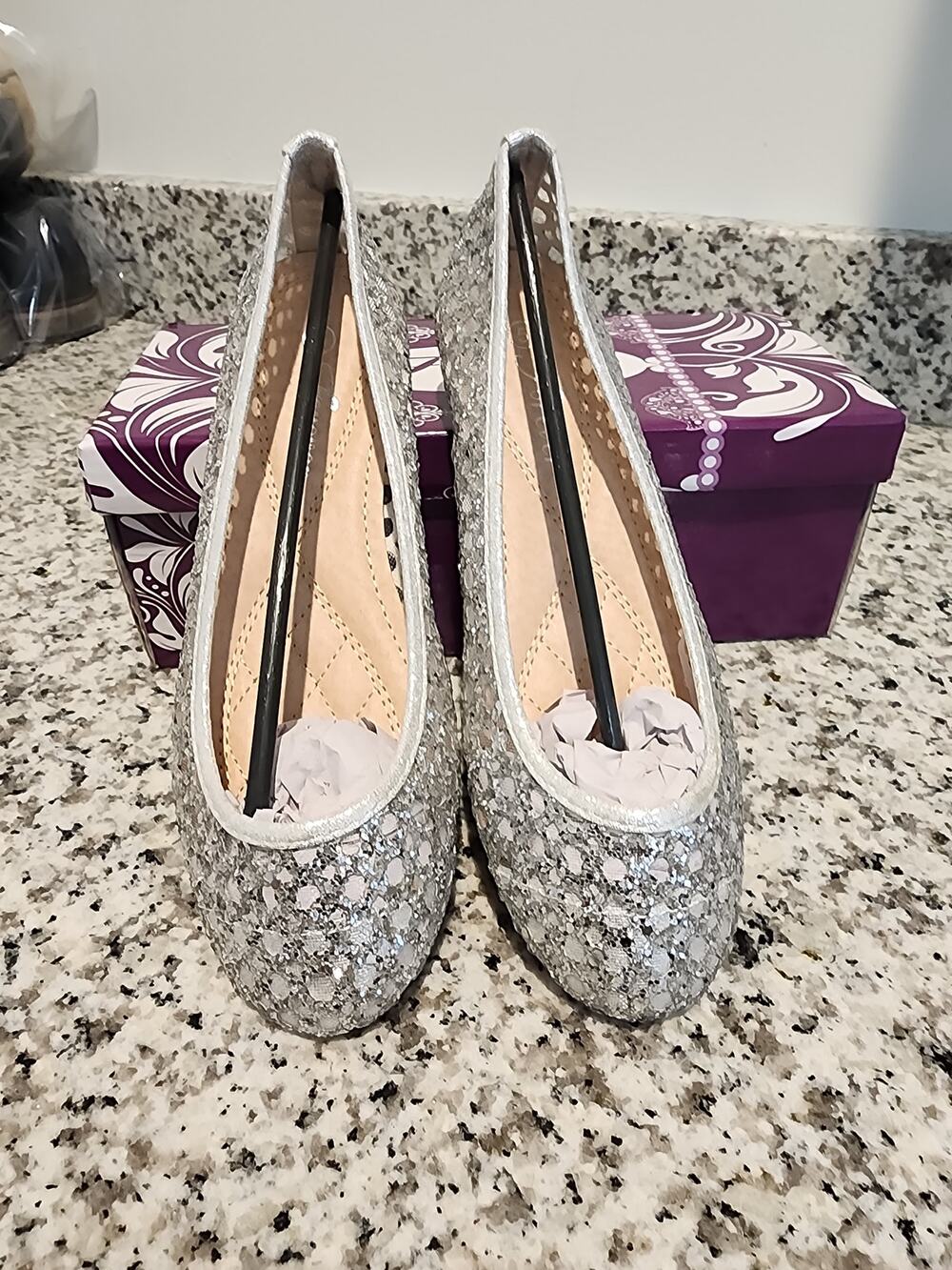Forever Karra-54 Silver Flats sz 5